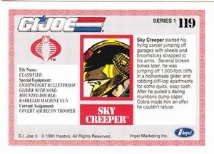 Impel G.I. Joe Series 1 Base Card 119 Sky Creeper