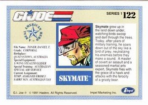 Impel G.I. Joe Series 1 Base Card 122 Skymate
