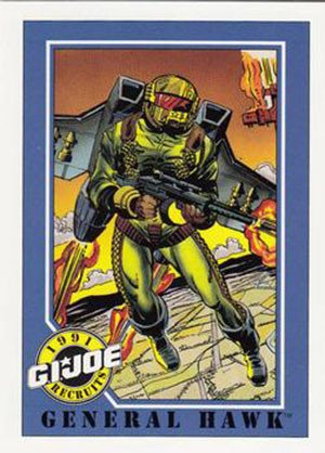 Impel G.I. Joe Series 1 Base Card 123 General Hawk