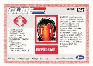 Impel G.I. Joe Series 1 Base Card 127 Incinerator