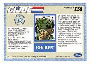 Impel G.I. Joe Series 1 Base Card 128 Big Ben