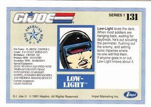 Impel G.I. Joe Series 1 Base Card 131 Low-Light