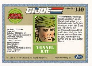 Impel G.I. Joe Series 1 Base Card 140 Tunnel Rat