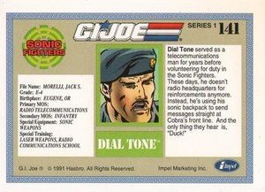 Impel G.I. Joe Series 1 Base Card 141 Dial Tone