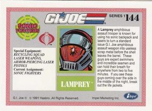Impel G.I. Joe Series 1 Base Card 144 Lamprey