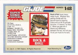 Impel G.I. Joe Series 1 Base Card 148 Rock & Roll