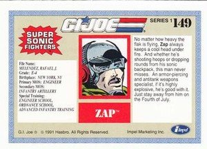 Impel G.I. Joe Series 1 Base Card 149 Zap