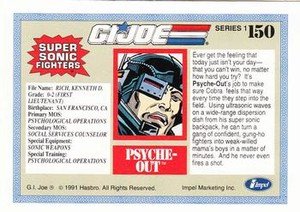 Impel G.I. Joe Series 1 Base Card 150 Psyche-Out