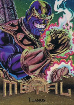 Fleer Marvel Metal Base Card 19 Thanos
