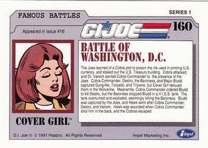 Impel G.I. Joe Series 1 Base Card 160 Battle of Washington, D.C.