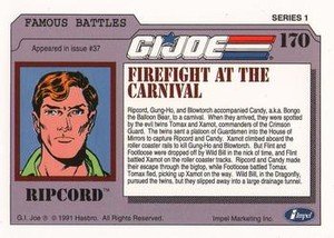 Impel G.I. Joe Series 1 Base Card 170 Firefight at the Carnival