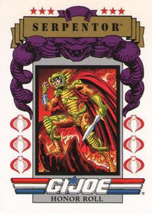 Impel G.I. Joe Series 1 Base Card 174 Serpentor