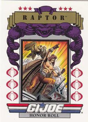 Impel G.I. Joe Series 1 Base Card 177 Raptor
