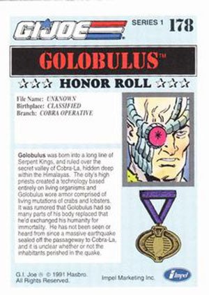 Impel G.I. Joe Series 1 Base Card 178 Golobulus