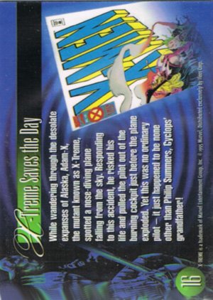 Fleer Marvel Annual Flair '95 Base Card 16 X-Treme