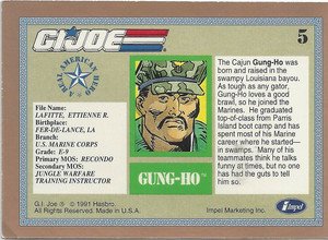 Impel G.I. Joe: Gold Border Hall of Fame Base Card 5 Gung-Ho