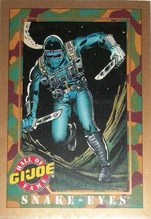Impel G.I. Joe: Gold Border Hall of Fame Base Card 7 Snake-Eyes