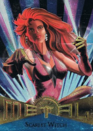 Fleer Marvel Metal Base Card 25 Scarlet Witch
