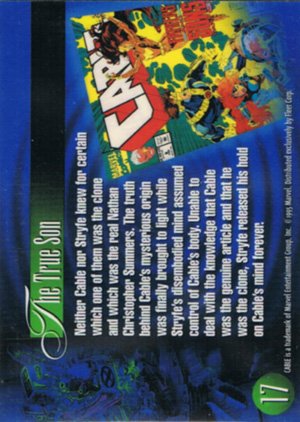 Fleer Marvel Annual Flair '95 Base Card 17 Cable