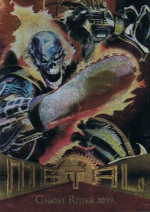 Fleer Marvel Metal Base Card 46 Ghost Rider 2099