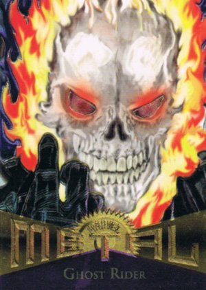 Fleer Marvel Metal Base Card 59 Ghost Rider