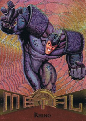 Fleer Marvel Metal Base Card 74 Rhino