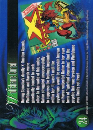 Fleer Marvel Annual Flair '95 Base Card 24 Wolfsbane