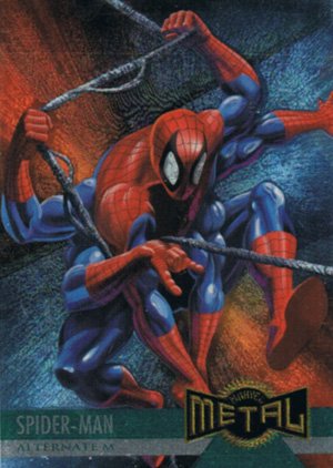 Fleer Marvel Metal Base Card 134 Spider-Man Keeps His Six Arms