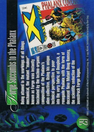 Fleer Marvel Annual Flair '95 Base Card 29 Forge