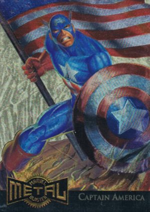 Fleer Marvel Metal Gold Blasters 2 Captain America