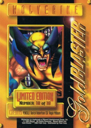 Fleer Marvel Metal Gold Blasters 18 Wolverine