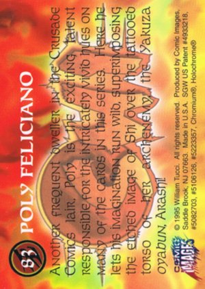 Comic Images Shi All Chromium Base Card 83 Poly Feliciano