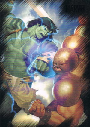 Rittenhouse Archives Marvel Heroes and Villains Base Card 3 Skaar vs. Jugernaut