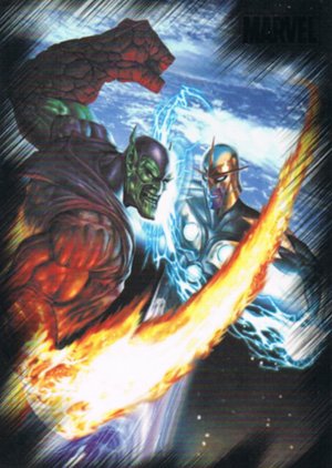 Rittenhouse Archives Marvel Heroes and Villains Base Card 20 Nova vs. Super-Skrull