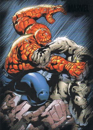 Rittenhouse Archives Marvel Heroes and Villains Base Card 31 Thing vs. Clay Golem