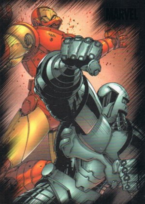 Rittenhouse Archives Marvel Heroes and Villains Base Card 43 Iron Man vs. Titanium Man