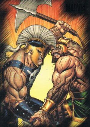 Rittenhouse Archives Marvel Heroes and Villains Base Card 44 Hercules vs. Ares