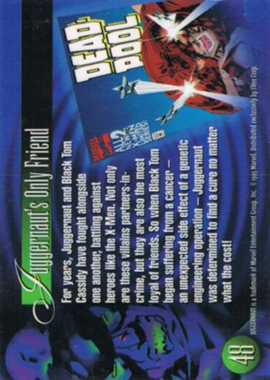 Fleer Marvel Annual Flair '95 Base Card 48 Juggernaut