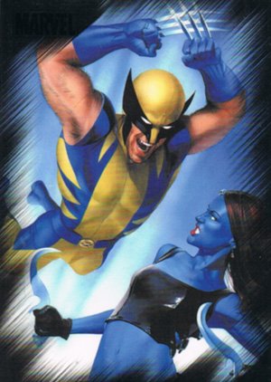Rittenhouse Archives Marvel Heroes and Villains Base Card 53 Wolverine vs. Mystique