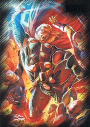 Rittenhouse Archives Marvel Heroes and Villains Base Card 61 Thor vs. Skrull
