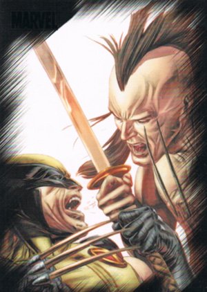 Rittenhouse Archives Marvel Heroes and Villains Base Card 63 Wolverine vs. Daken