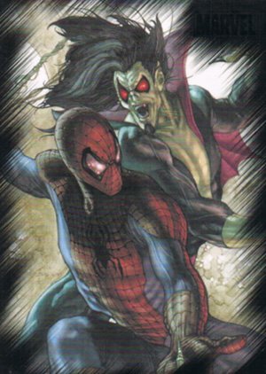 Rittenhouse Archives Marvel Heroes and Villains Base Card 78 Spider-Man vs. Morbius