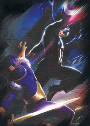 Rittenhouse Archives Marvel Heroes and Villains Base Card 80 Captain America vs. Baron Zemo