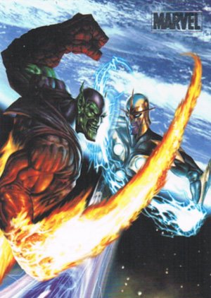 Rittenhouse Archives Marvel Heroes and Villains Parallel Card 20 Nova vs. Super-Skrull