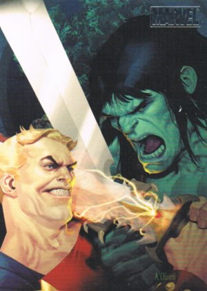 Rittenhouse Archives Marvel Heroes and Villains Parallel Card 21 Skaar vs. Tyrannus