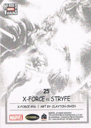 Rittenhouse Archives Marvel Heroes and Villains Parallel Card 25 X-Force vs. Stryfe