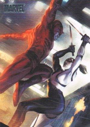 Rittenhouse Archives Marvel Heroes and Villains Parallel Card 29 Daredevil vs. Lady Bullseye