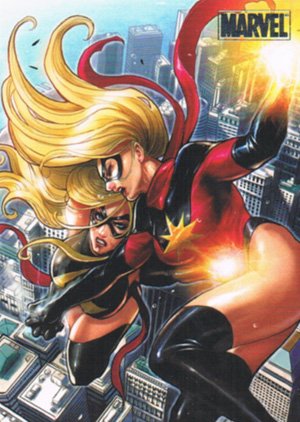 Rittenhouse Archives Marvel Heroes and Villains Parallel Card 30 Ms. Marvel vs. Ms. Marvel