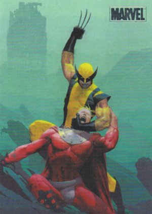 Rittenhouse Archives Marvel Heroes and Villains Parallel Card 35 Wolverine vs. Magneto