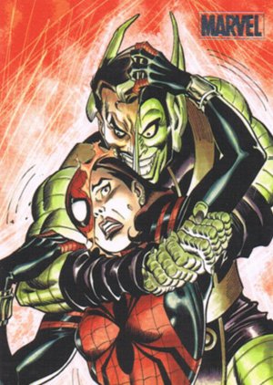 Rittenhouse Archives Marvel Heroes and Villains Parallel Card 38 Spider-Girl vs. Green Goblin